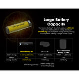 NITECORE LI-ION RECHARGEABLE USB C BATTERY 6000MAH 3.6V - CARBONBATTERY6K