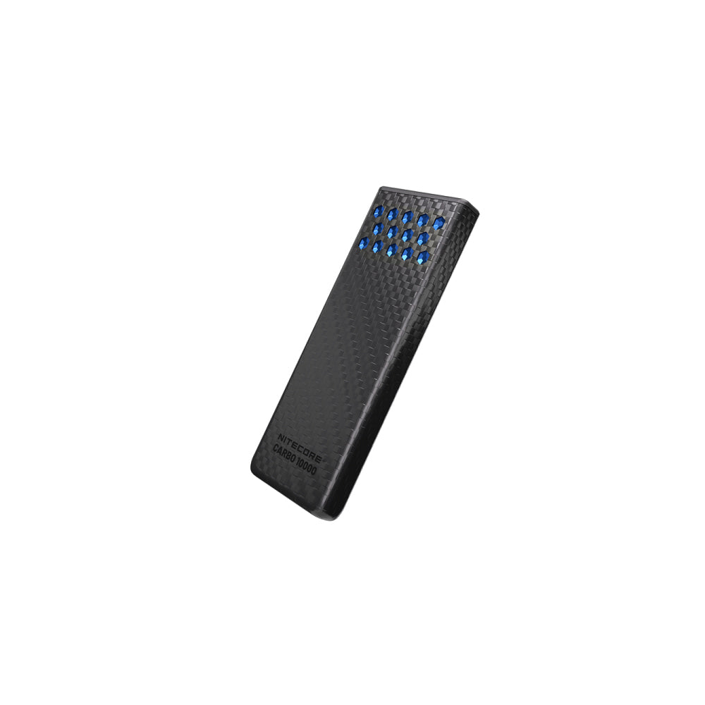 NITECORE 10,000MAH POWER BANK BLUE ULTRA LIGHTWEIGHT CARBON FIBER ENERGY BRICK - CARBO 10000-BLUE