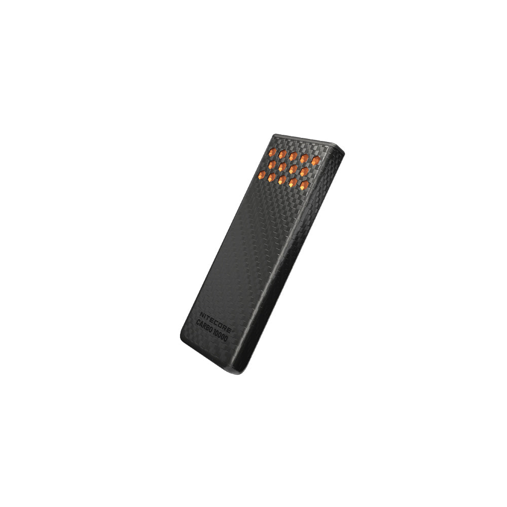 NITECORE 10,000MAH POWER BANK ULTRA LIGHTWEIGHT CARBON FIBER ENERGY BRICK - CARBO 10000-ORANGE