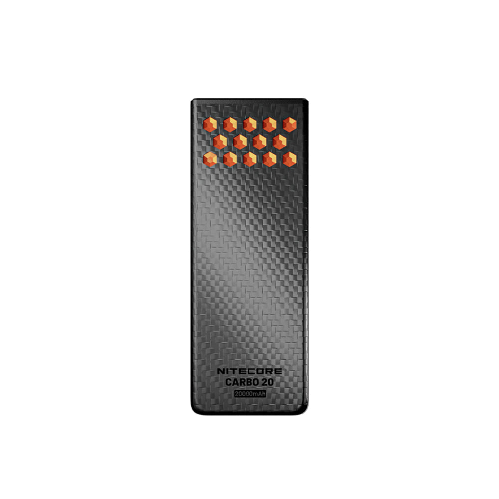 NITECORE 20,000MAH IPX8 65W POWER BANK ULTRA LIGHTWEIGHT CARBON FIBER - CARBO 20 OR