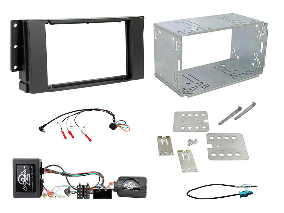 FITTING KIT LANDROVER RANGE ROVER SPORT 2005 - 2009 DOUBLE DIN (BLACK) COMPLETE KIT - CTKLR06
