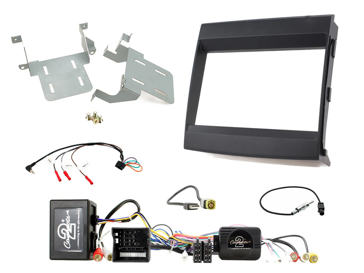 FITTING KIT PORSCHE CAYENNE 2011 - 2016 DOUBLE DIN AMPLIFIED(BLACK) COMPLETE KIT - CTKPO09