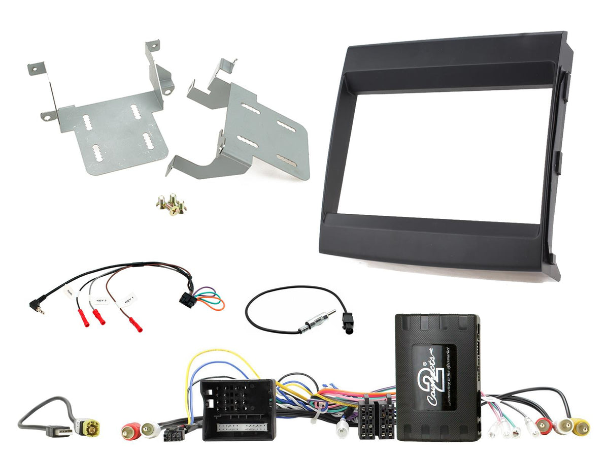 FITTING KIT PORSCHE CAYENNE 2011 - 2016 DOUBLE DIN NON AMPLIFIED WITH PARK AST (BLACK) COMPLETE KIT - CTKPO10