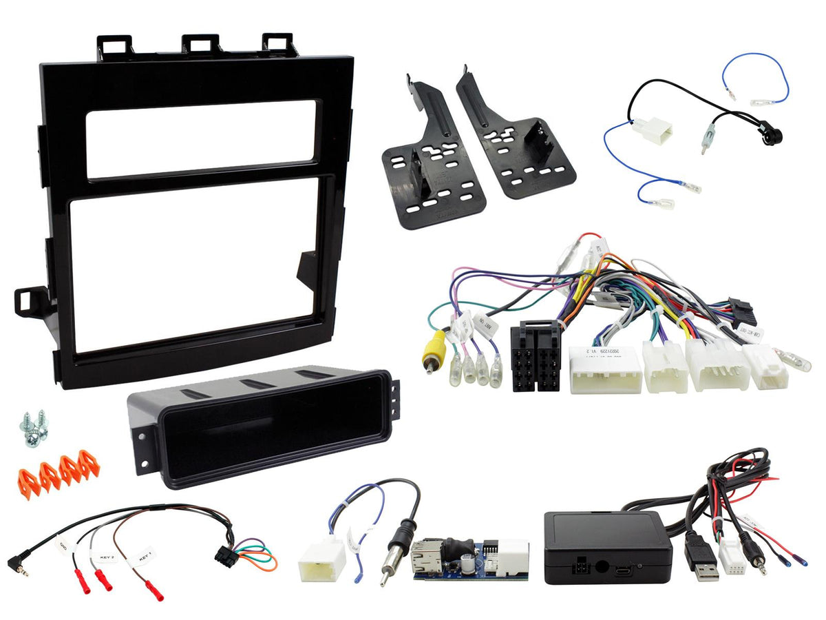 FITTING KIT SUBARU IMPREZA & XV CROSSTREK 2017 – 2021 DOUBLE DIN (BLACK) (AMPED SYSTEM) - CTKSU05