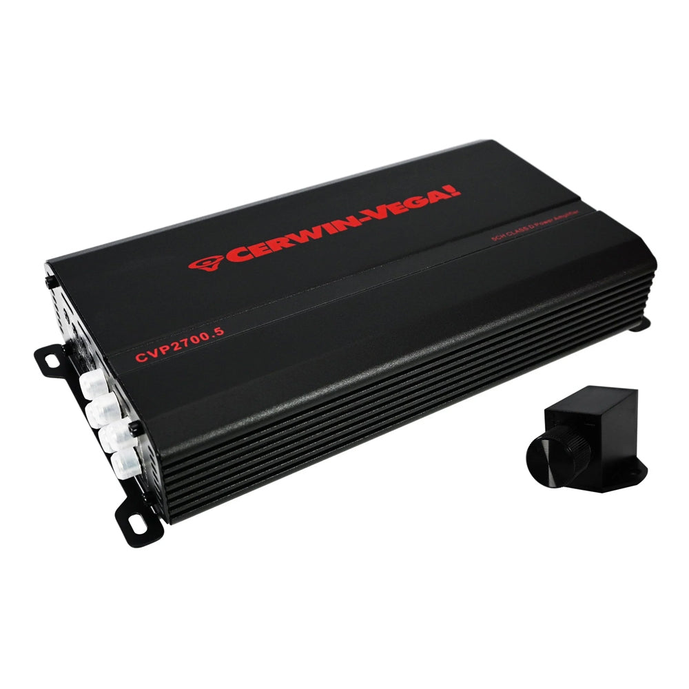 CERWIN VEGA CVP SERIES 5-CH AMPLIFIER 80W RMS X4 + 220W RMS @ 4OHM | 130W RMS X4 + 400W RMS @ 2OHM - CVP2700.5