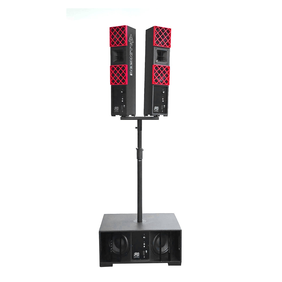 DILLINGER LABS DFA + DFB SPEAKER PAIR & SINGLE SUBWOOFER BATTERY POWERED WIRELESS PRO AUDIO KIT - DFA2+DFB