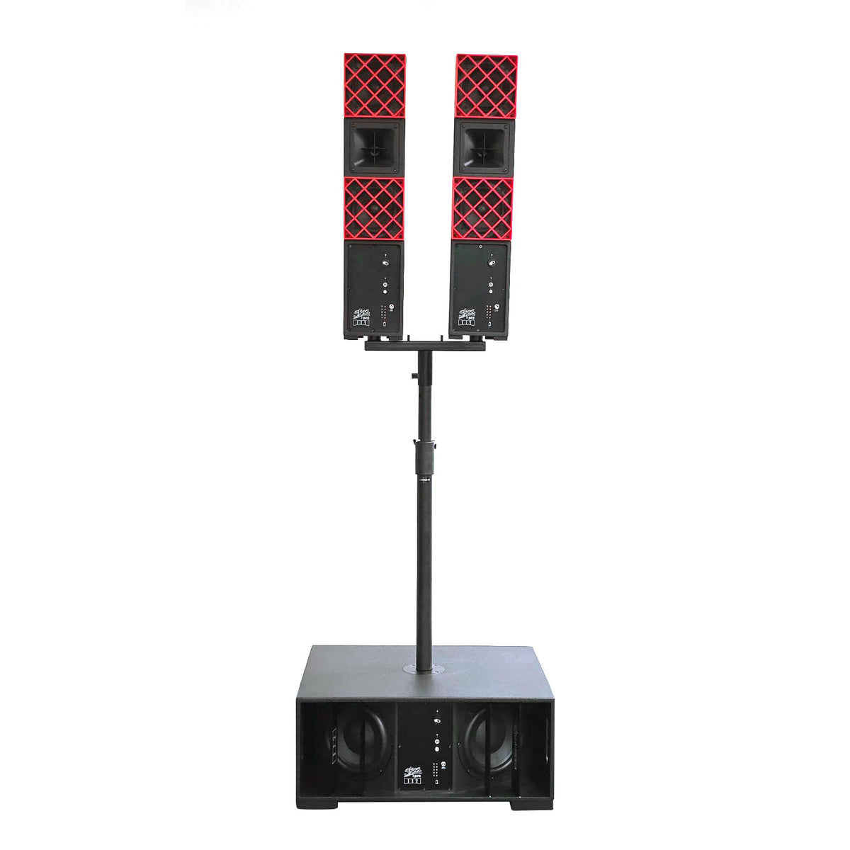 DILLINGER LABS DFA + DFB SPEAKER PAIR & SINGLE SUBWOOFER BATTERY POWERED WIRELESS PRO AUDIO KIT - DFA2+DFB