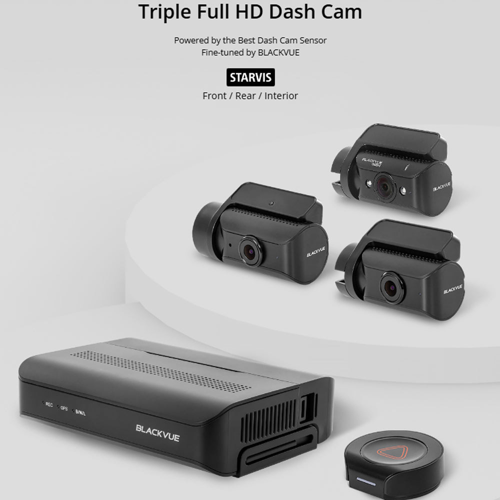 BLACKVUE DR770X BOX PRO 3-CH CAMERA SYSTEM - CENTRAL RECORD BOX DMS SYSTEM 1080 HD DASHCAM 64 GB - DR770X-BOX-3CH-DMS-PRO