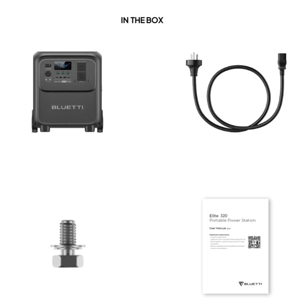 BLUETTI ELITE320 PORTABLE POWER STATION | 1800W 3200WH - ELITE320