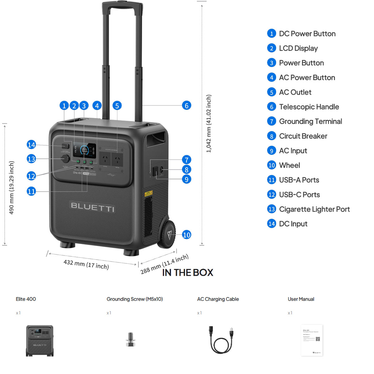 BLUETTI ELITE400 PORTABLE POWER STATION | 2600W 3840WH - ELITE400