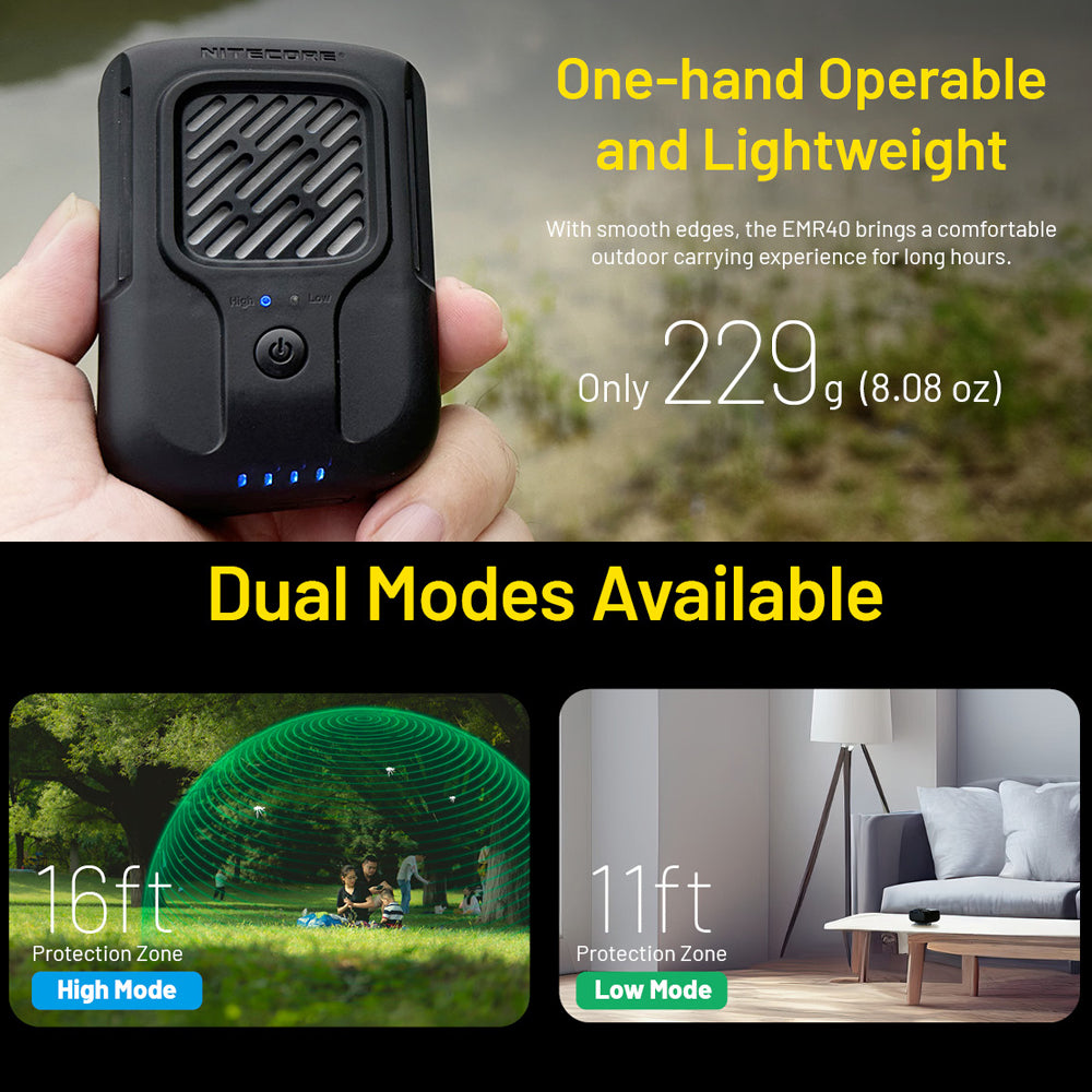NITECORE EMR40 PORTABLE ELECTRONIC MULTIPURPOSE REPELLER - EMR40