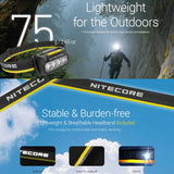 NITECORE 800 LUMEN USB RECHARGEABLE LED HEADLAMP TORCH - HA27 UHE