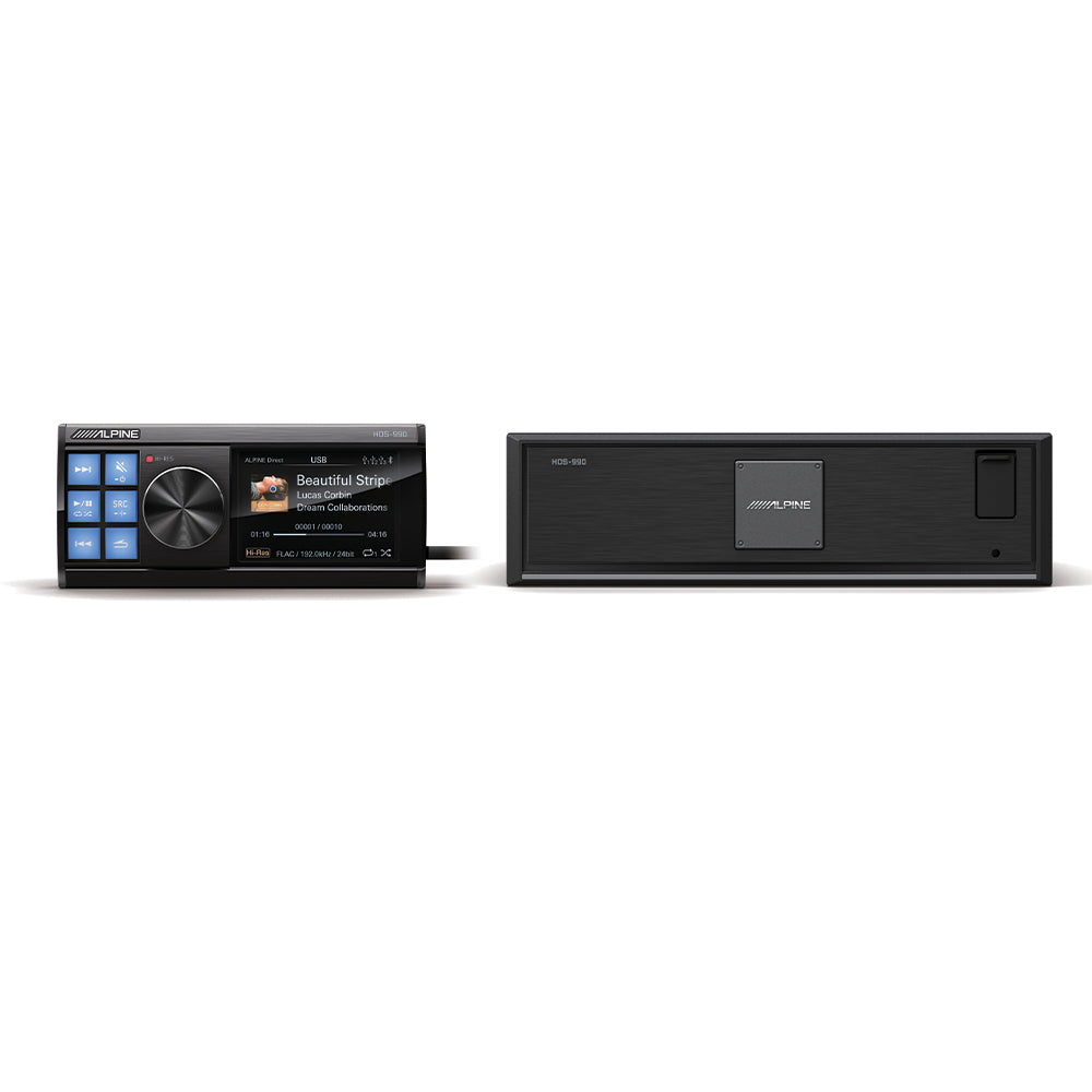 ALPINE (STATUS SERIES) HEAD UNIT HI-RES AUDIO HDS-990 25W RMS X 4 @ 4OHM BUILT IN AMP - HDS-990