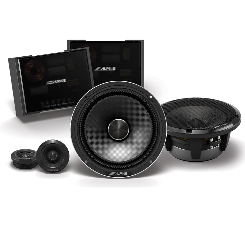 ALPINE (STATUS SERIES) 6.5" COMPONENT SPEAKER 100W RMS 2-WAY SLIM-FIT - HDZ-65CS