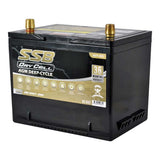 AGM BATTERY DEEP CYCLE DUAL PURPOSE 12V 60AH 600CCA BY SSB ULTRA HIGH PERFORMANCE - HVT-50D