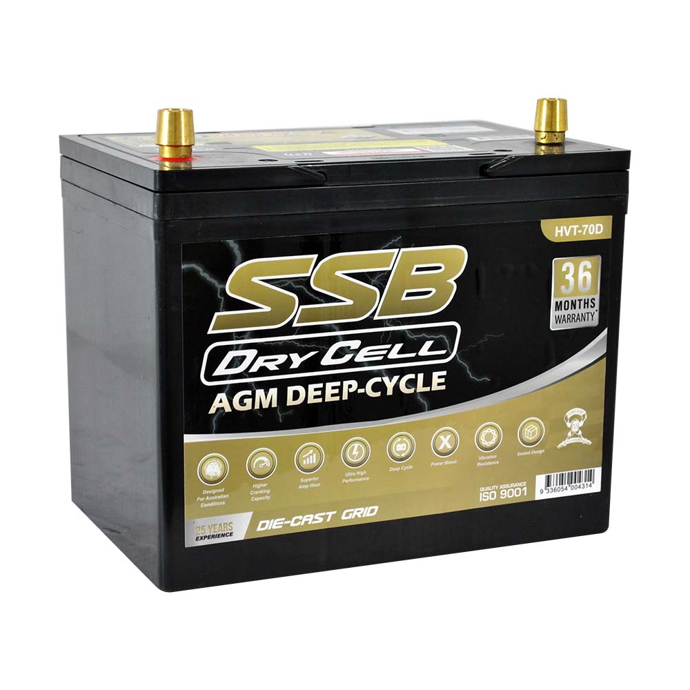 AGM BATTERY DEEP CYCLE DUAL PURPOSE 12V 85AH 620CCA BY SSB (24X MF) ULTRA HIGH PERFORMANCE - HVT-70D
