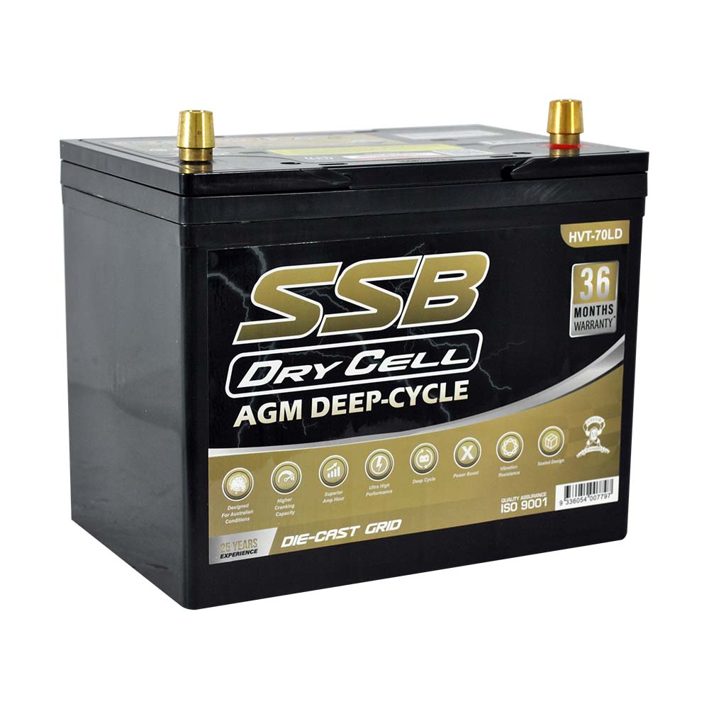 AGM BATTERY DEEP CYCLE DUAL PURPOSE 12V 85AH 620CCA BY SSB (24LX MF) ULTRA HIGH PERFORMANCE - HVT-70LD