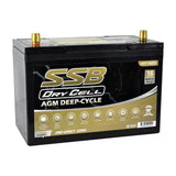 AGM BATTERY DEEP CYCLE DUAL PURPOSE 12V 105AH 780CCA BY SSB (27X MF) ULTRA HIGH PERFORMANCE - HVT-70ZZD