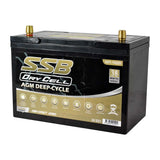 AGM BATTERY DEEP CYCLE DUAL PURPOSE 12V 105AH 780CCA BY SSB (27X MF) ULTRA HIGH PERFORMANCE - HVT-70ZZD