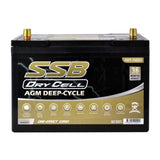 AGM BATTERY DEEP CYCLE DUAL PURPOSE 12V 105AH 780CCA BY SSB (27X MF) ULTRA HIGH PERFORMANCE - HVT-70ZZD