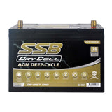 AGM BATTERY DEEP CYCLE DUAL PURPOSE 12V 105AH 780CCA BY SSB (27LX MF) ULTRA HIGH PERFORMANCE - HVT-70ZZLD