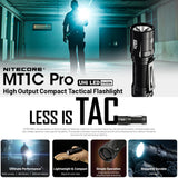 NITECORE MT1C PRO 1000 LUMEN IP68 EDC TORCH 505 YARDS THROW - MT1CPRO