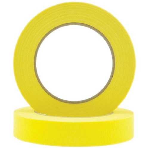 EDS AUTO MASKING TAPE YELLOW 24MM X 50M BOX OF 36 - MT2450
