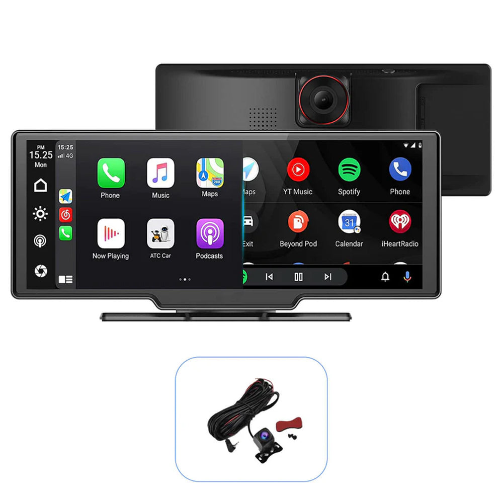OTTOCAST CARPLAY & ANDROID AUTO WIRELESS SCREEN 10" WITH 2K FRONT CAMERA + REAR CAMERA - N92C