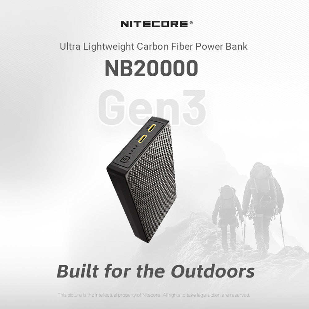 NITECORE 20000MAH (GEN 3) POWER BANK WATER-RESISTANT - NB20000