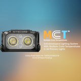NITECORE USB RECHARGEABLE MULTI COLOR TEMPERATURE LED TRIPLE OUTPUT HEADLAMP TORCH - NU25-MCT