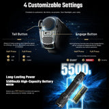 NITECORE RECHARGEABLE TACTICAL LED TORCH 5000 LUM WITH GLASS BREAK - P27IX