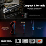 NITECORE RECHARGEABLE TACTICAL LED TORCH 5000 LUM WITH GLASS BREAK - P27IX