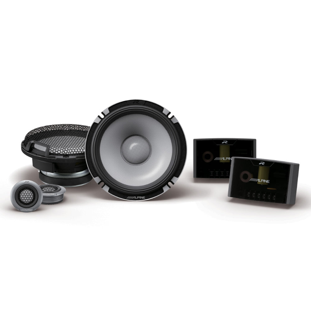 ALPINE (R2 SERIES) 6.5" PRO COMPONENT SPEAKER 2-WAY 100W RMS (PAIR) (WITH GRILLS) - R2-S652