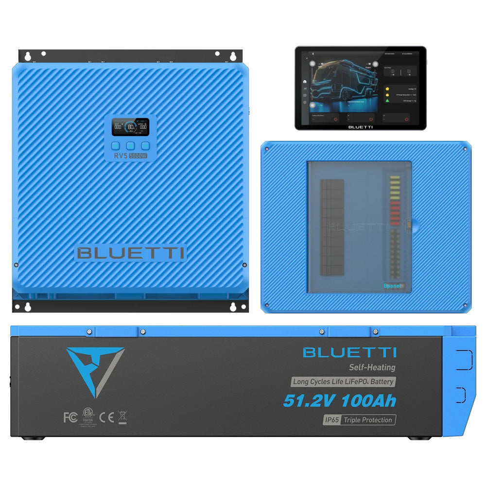 BLUETTI RV5 + B4810 + EPANEL + EPAD COMBO INCL. CABLES - RV5-COMBO1
