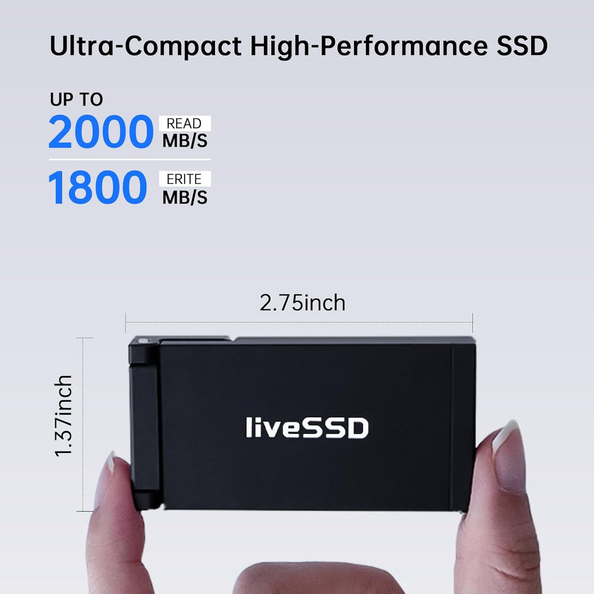 RENICE X5G LIVESSD USB 3.2 PORTABLE SSD R2000MB/S W1800MB/S 1TB - SCT001T-U32X5GA