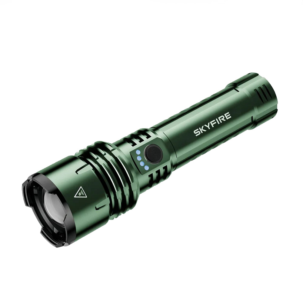 SKYFIRE 1376J FLASHLIGHT TORCH IP54 1387 LUMENS GREEN - SF-SD-1376J-G