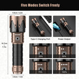 SKYFIRE 2000J FLASHLIGHT TORCH IP54 1800 LUMENS - SF-SD-2000J