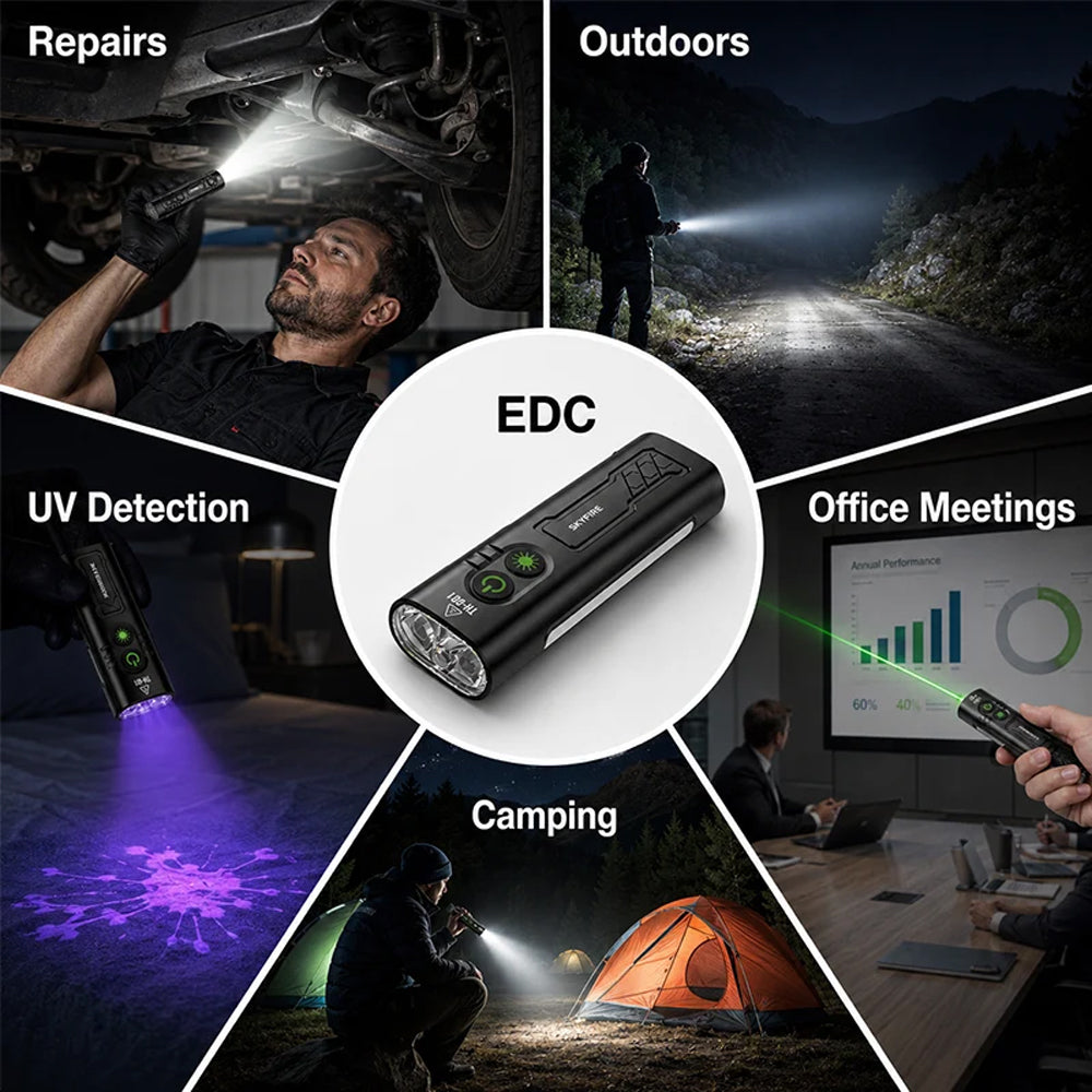 SKYFIRE 2024S FLASHLIGHT TORCH IP54 542 LUMENS WITH UV / LASER POINTER - SF-SD-2024S