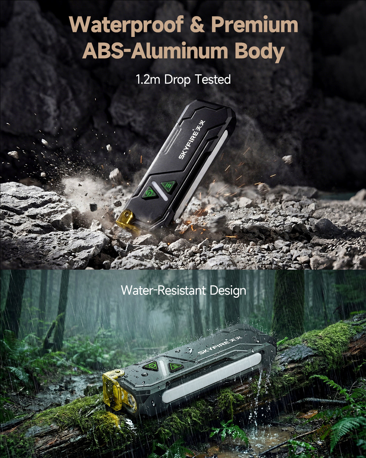SKYFIRE 2191 FLASHLIGHT TORCH IP54 942 LUMENS WITH UV / RGB - SF-SD-2191