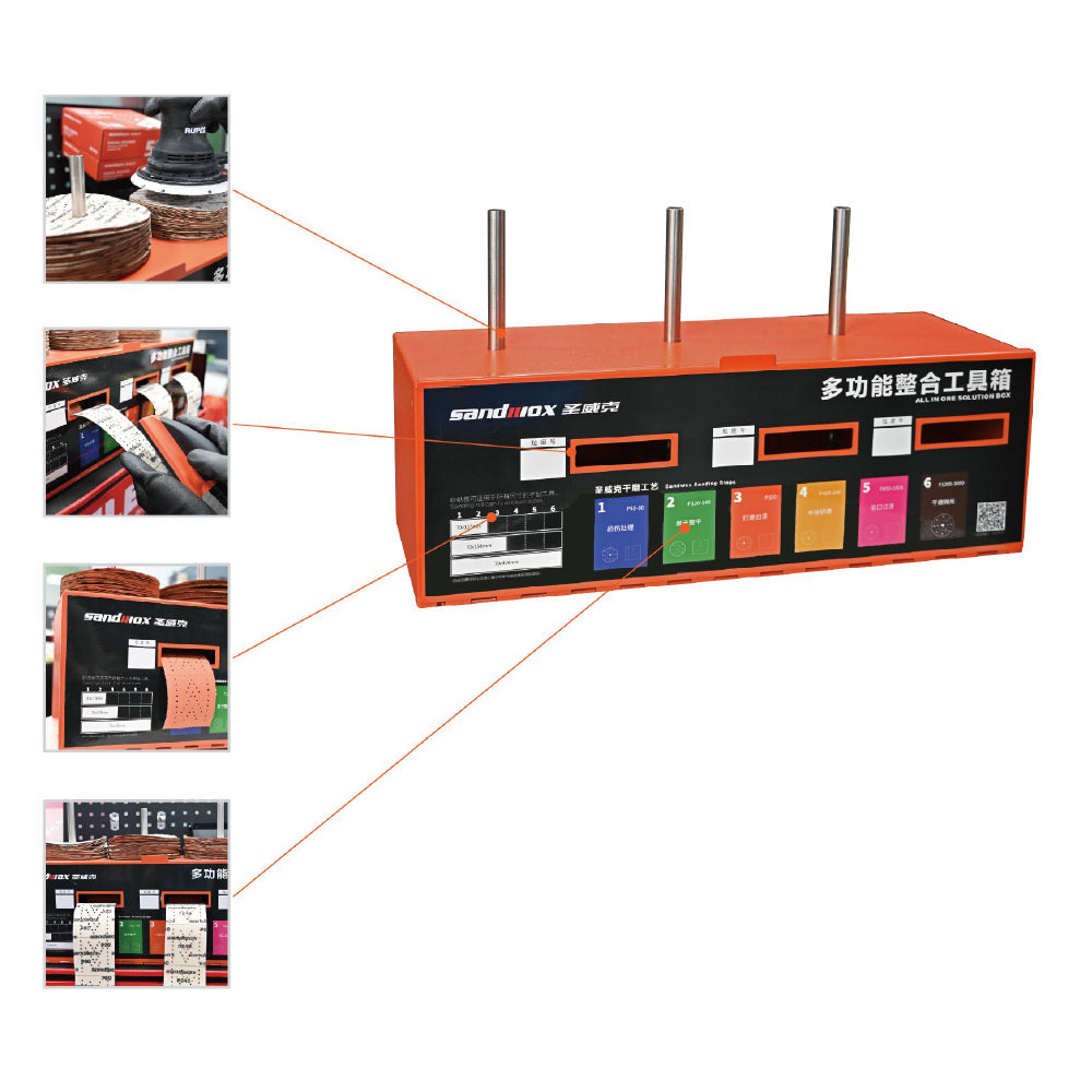 SANDWOX ALL IN ONE SOLUTION BOX FOR SANDING DISCS AND ROLLS - SW-BOX
