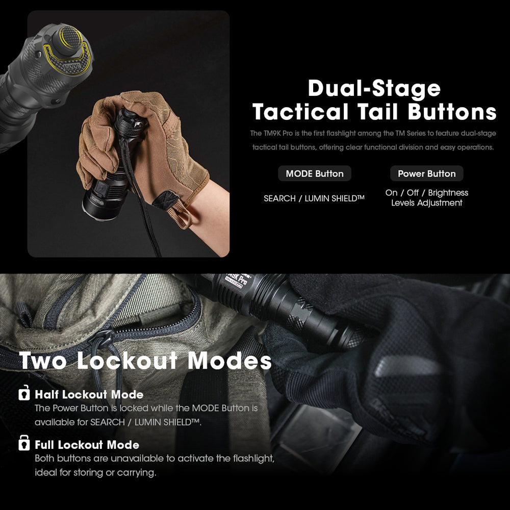NITECORE TM9K PRO 9900 LUMEN USB-C RECHARGEABLE TORCH - TM9K-PRO