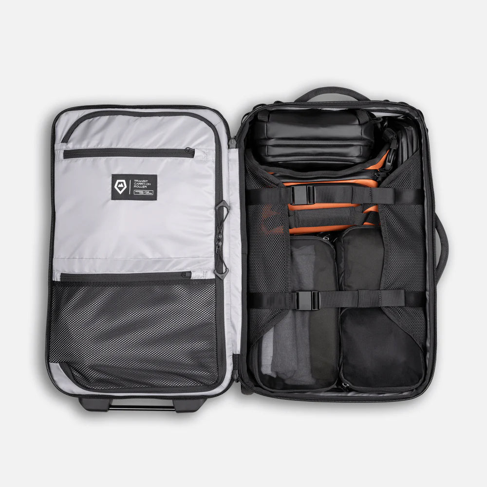 WANDRD TRANSIT TRAVEL CARRY ON ROLLER BAG BLACK - TRR40-BK-1