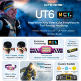 NITECORE 1600 LUMEN TRAIL RUNNING LED HEADLAMP TORCH BLACK - UT6-BK