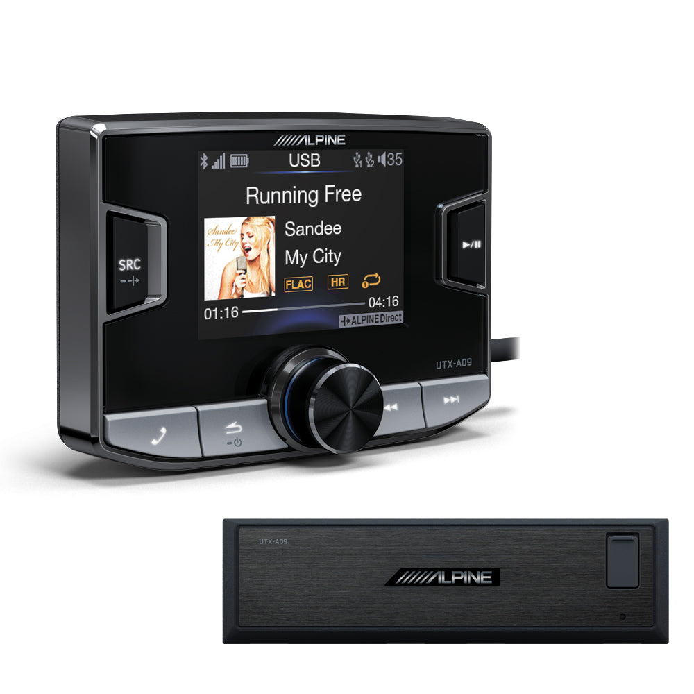 ALPINE HEAD UNIT HI-RES AUDIO DIGITAL MEDIA RECEIVER - AM/FM , BLUETOOTH & DUAL USB - UTX-A09 PRO