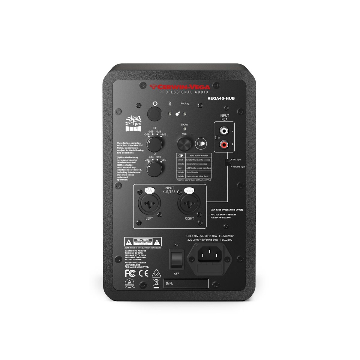 CERWIN VEGA HOME & STUDIO 4" TWO-WAY SKAA WIRELESS MONITOR PAIR (HUB + SAT) - VEGA4S