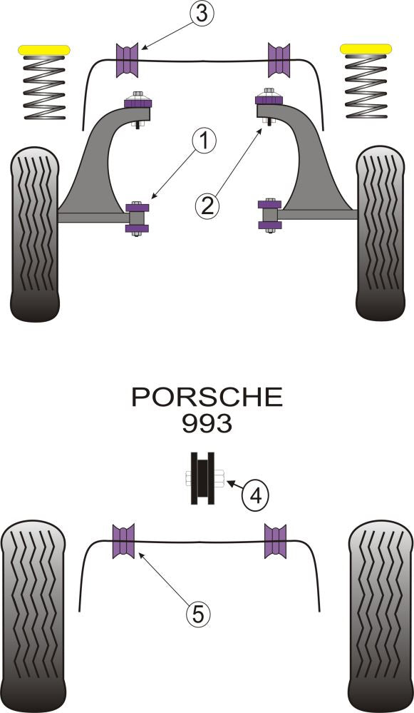 Porsche 911 993 (1994 - 1998) Rear Subframe Bush