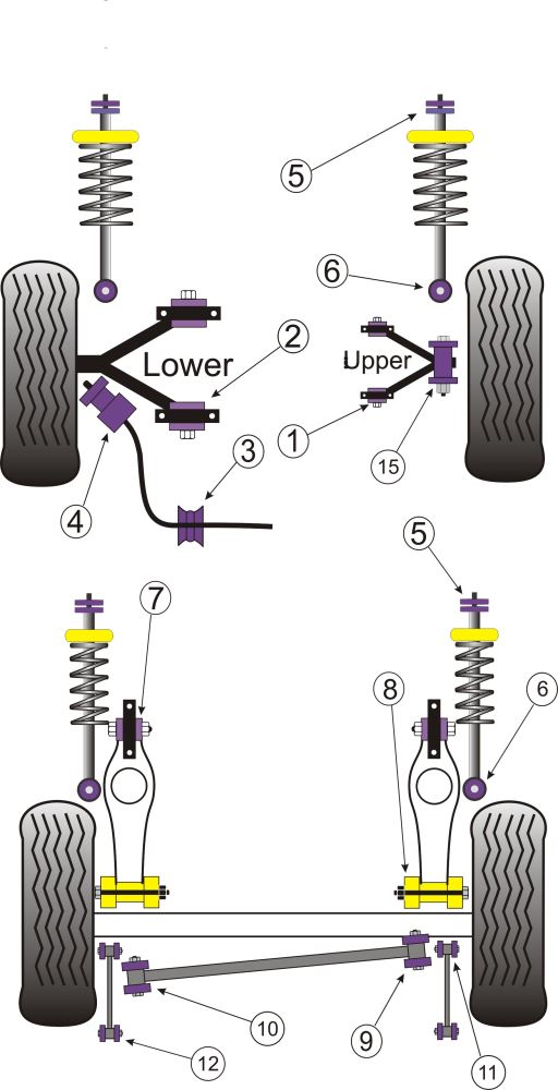 Saab Rear Spring Link Front Bush