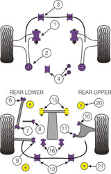 Subaru Steering Rack Mounting Kit