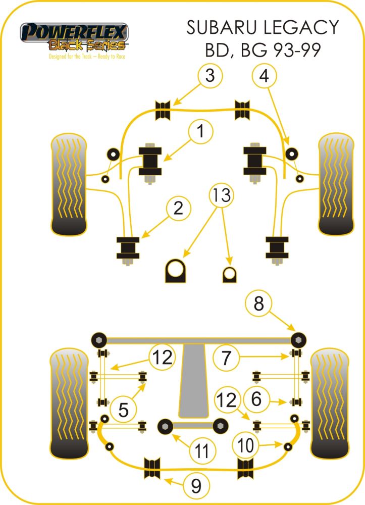 Subaru Rear Roll Bar Link Bush