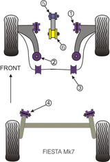 Ford Fiesta Lower Engine Mount Small Bush Round Bracket